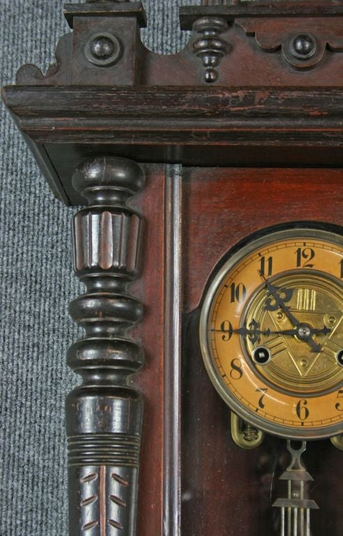 Large Antique German Vienna Regulator Wall Clock Horse 5