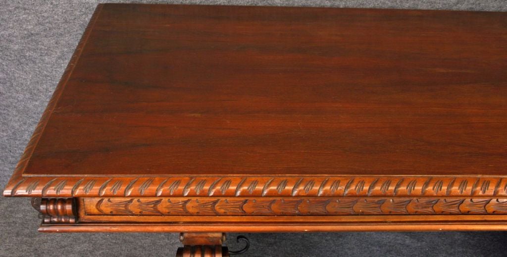 Large Vintage Spanish Renaissance Claw Foot Table 6