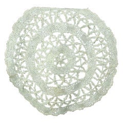 Vintage Belgian Hand-Made Lace Table Runner Doily