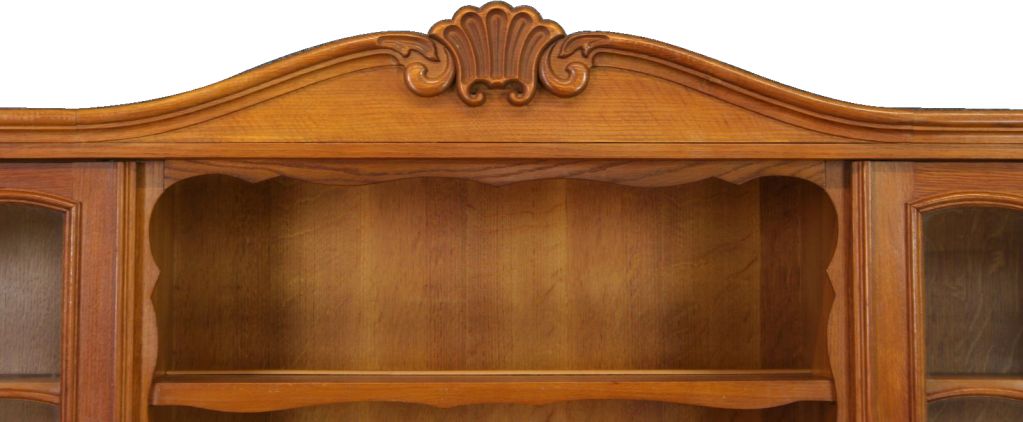 A large French Country Louis XV-Style Buffet Sideboard Server Vasselier from France in oak with pretty cabriole legs.