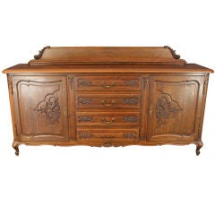 Vintage French Country Louis XV Sideboard Server Buffet