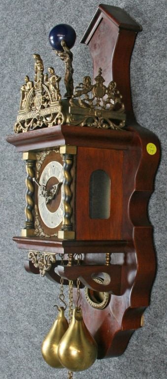 Vintage Dutch Zaandam Zaanse Atlas Pendulum Wall Clock For Sale 1