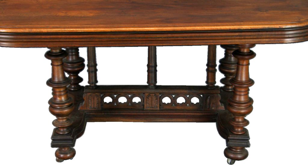 20th Century Antique French Walnut Henry II Renaissance Pub Table For Sale