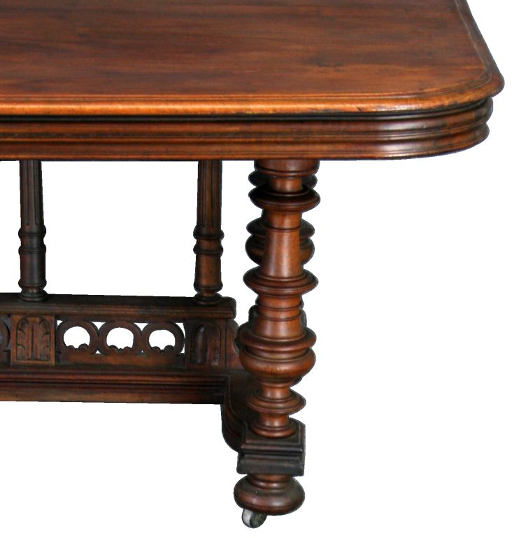 Antique French Walnut Henry II Renaissance Pub Table For Sale 1