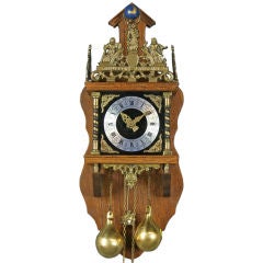 Vintage Dutch Zaandam Zaanse Atlas Pendulum Wall Clock