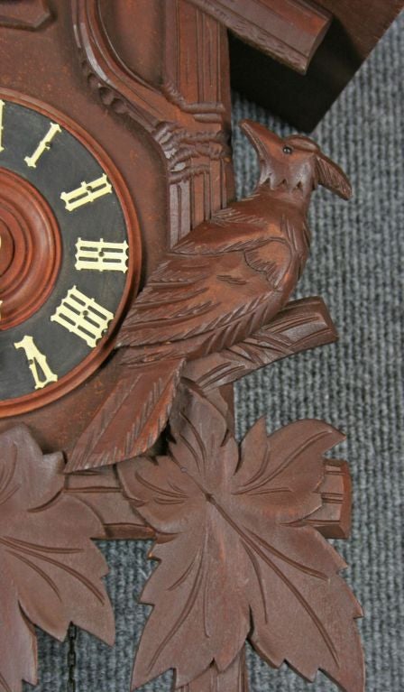 Mid-20th Century Vintage German Black Forest Cuckoo KooKoo Clock Birds For Sale