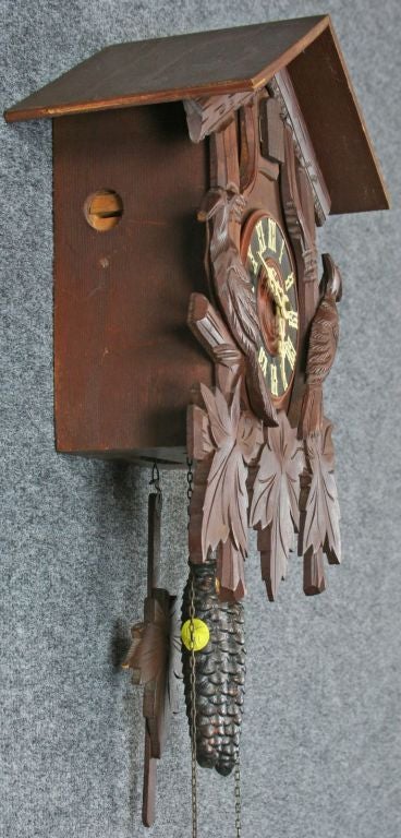 Wood Vintage German Black Forest Cuckoo KooKoo Clock Birds For Sale