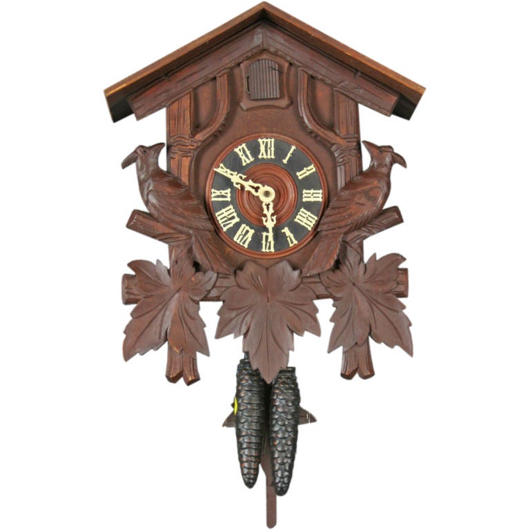 Vintage German Black Forest Cuckoo KooKoo Clock Birds For Sale