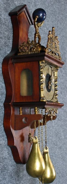 Vintage Dutch Zaandam Zaanse Atlas Pendulum Wall Clock For Sale 3