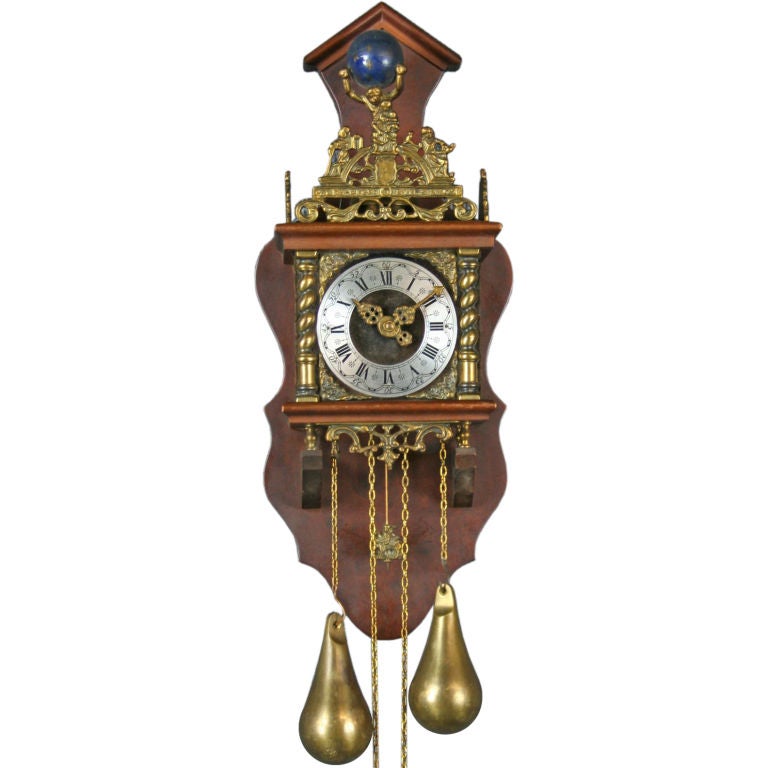 Vintage Dutch Zaandam Zaanse Atlas Wall Clock For Sale