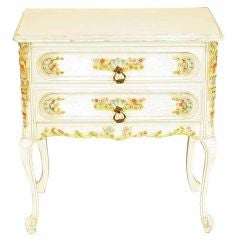 CUTE French Country Painted Flowers Chest of Drawers