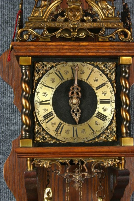 Vintage Zaandam Zaanse Atlas Pendulum Wall Clock Wuba For Sale at