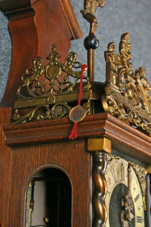 Mid-20th Century Vintage Zaandam Zaanse Atlas Pendulum Wall Clock Wuba For Sale