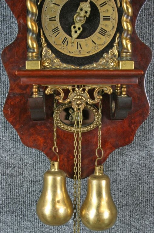 Vintage Dutch Zaandam Zaanse Atlas Pendulum Wall Clock For Sale at