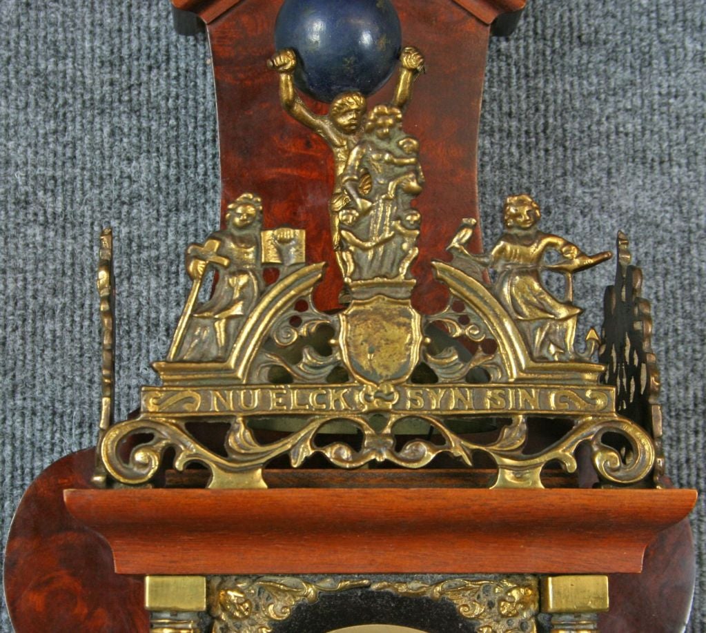 Vintage Dutch Zaandam Zaanse Atlas Pendulum Wall Clock For Sale at