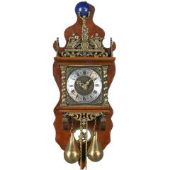 Vintage Dutch Zaandam Zaanse Atlas Pendulum Wall Clock