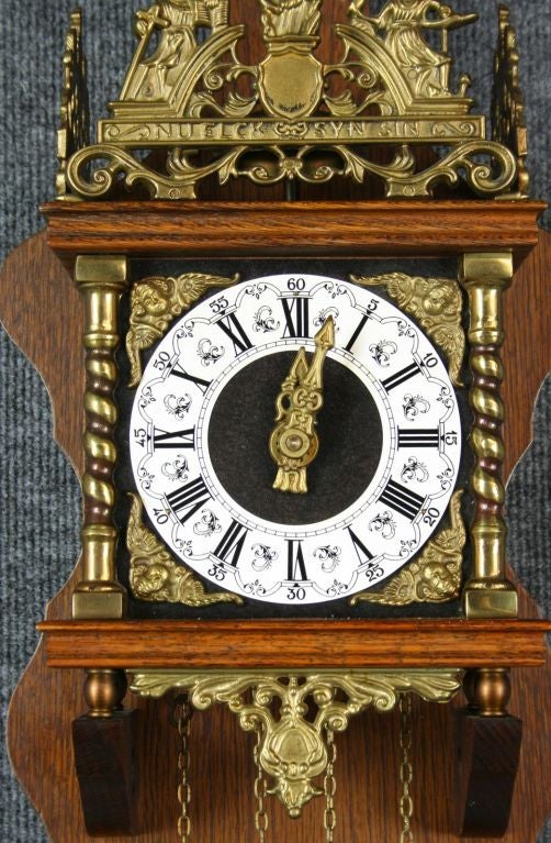 zaanse dutch wall clock with atlas
