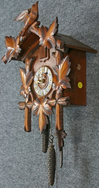 Vintage German Black Forest Cuckoo KooKoo Wall Clock For Sale 4