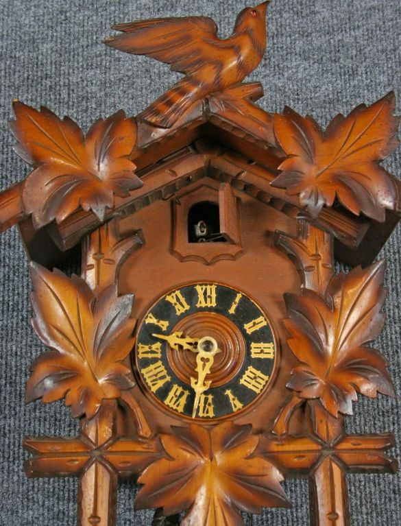 Vintage German Black Forest Cuckoo KooKoo Wall Clock For Sale 5