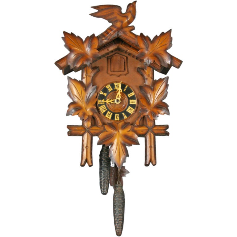 Vintage German Black Forest Cuckoo KooKoo Wall Clock For Sale at 1stDibs