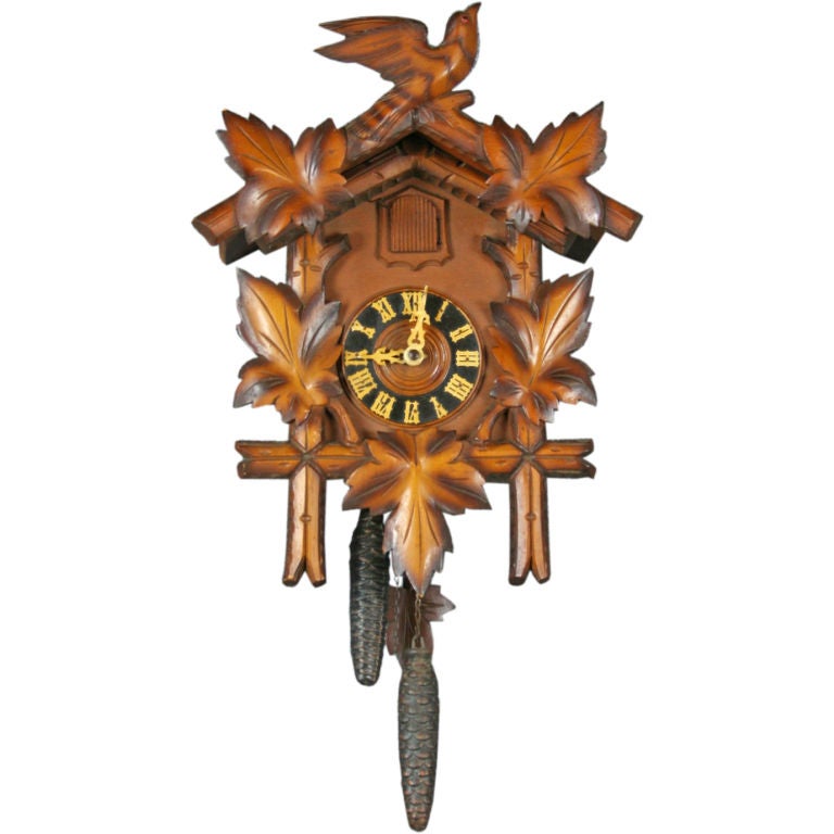 Vintage German Black Forest Cuckoo KooKoo Wall Clock For Sale