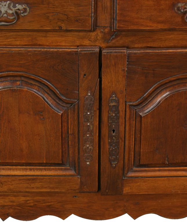 Antique French Country Oak Cabinet Cupboard Armoire For Sale 6