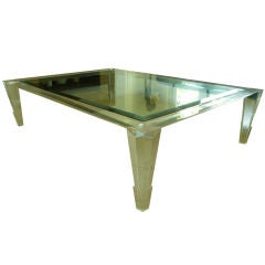 Oversized Simple Clean Lucite Coffee Table