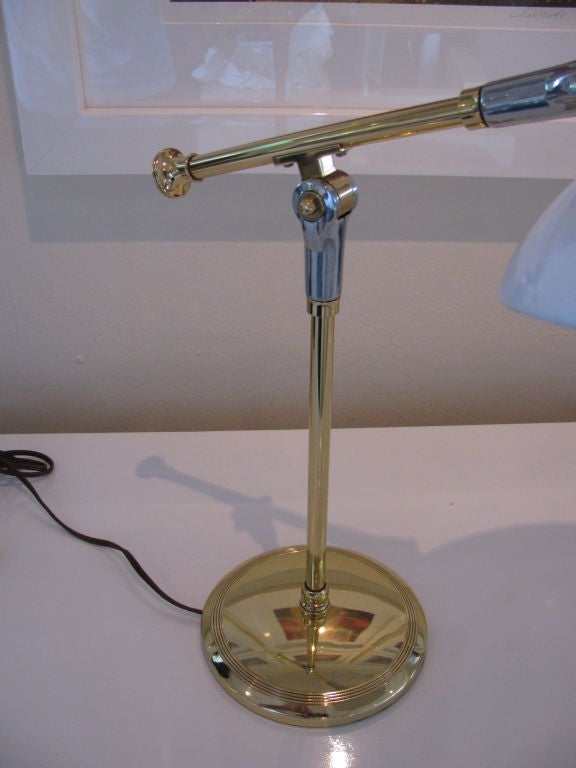 Two Toned Deco 50's Desk Lamp
