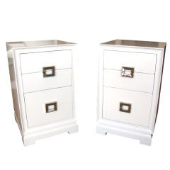 Pair of Hollywood Regency Style Bed Side Tables