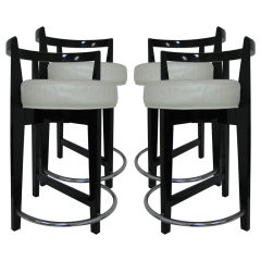 Set of Four Mid-Century Stools