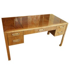 Simple Clean Natural Wood Desk by Baker