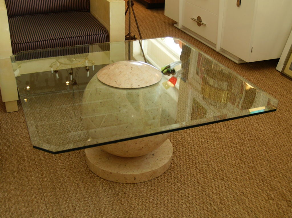 Mid-Century Modern Table basse en marbre tessellé de l'A Space en vente