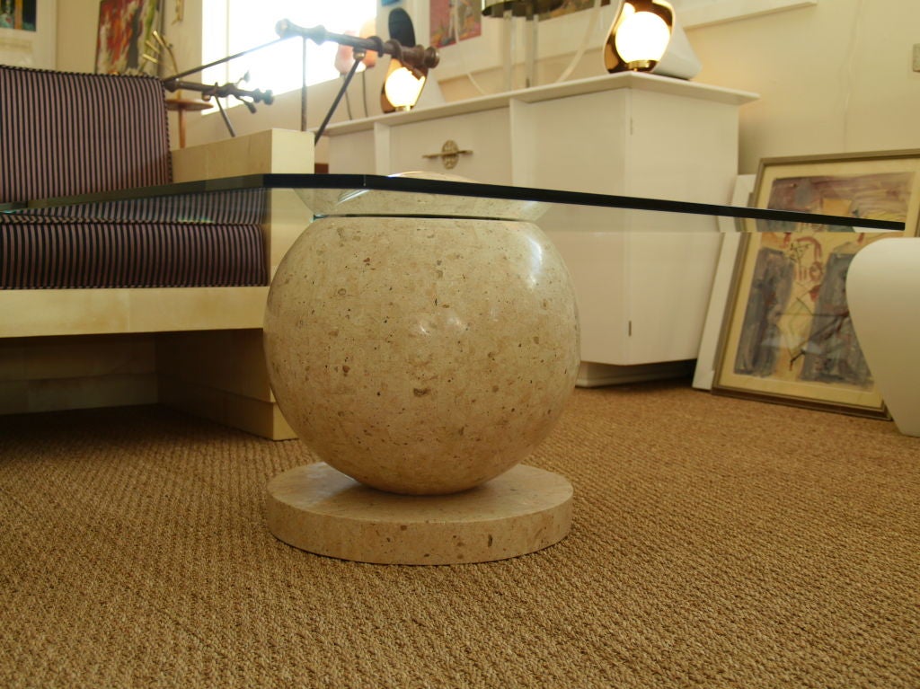 stone ball coffee table