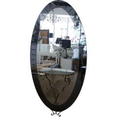 Two Piece Italian Wall Mirror and Iron Console