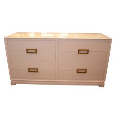 Clean Simple Lined White Lacquered Chest of Drawers Clean Simple Lined White Lacquered Chest of Drawers