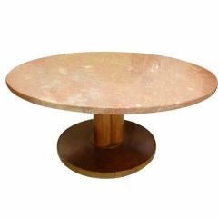 Exceptional Round Marble Dunbar Coffee Table