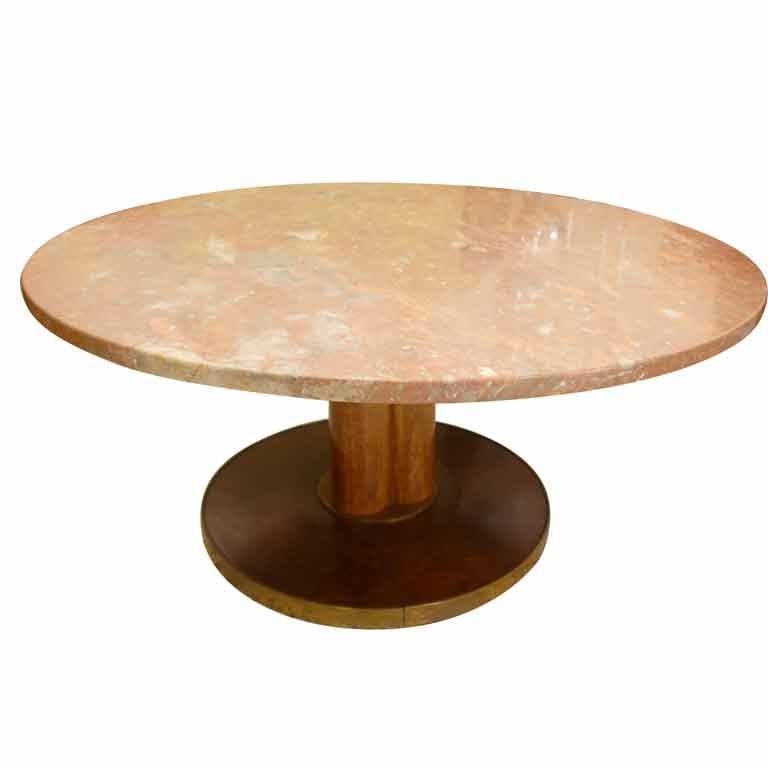 Exceptional Round Marble Dunbar Coffee Table