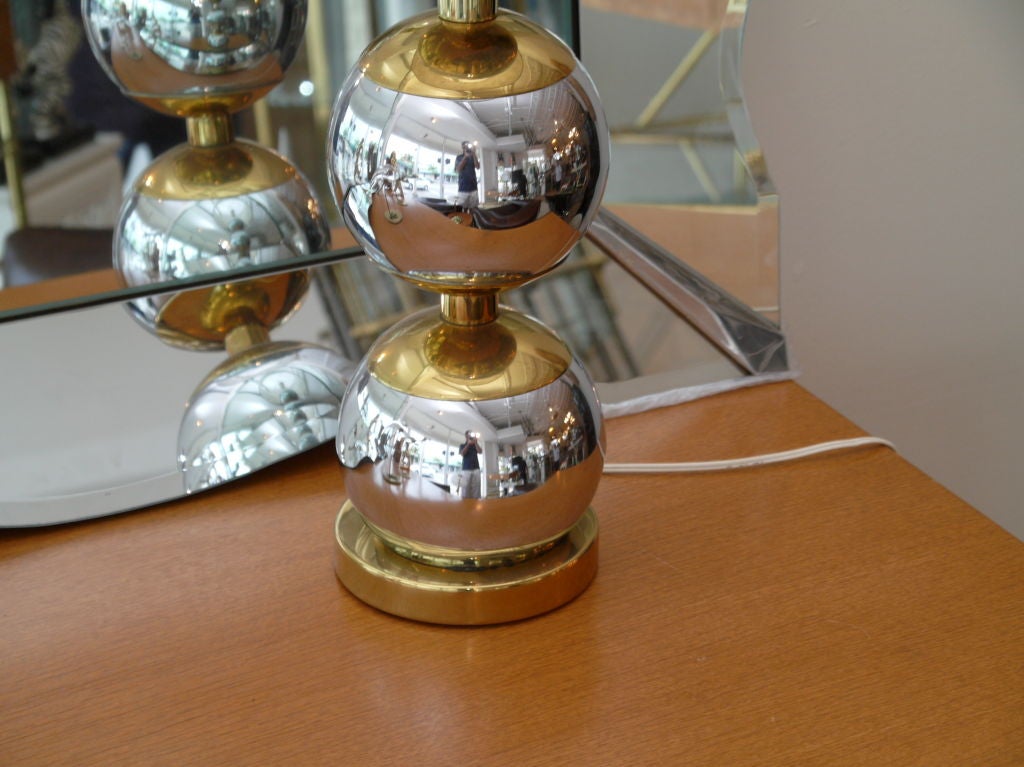 brass ball lamp