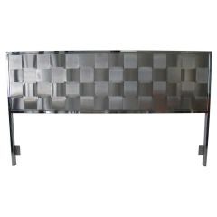 MIDCENTURY KING SIZE WOVEN METAL HEADBOARD