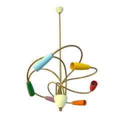 Italian  Multi Colored  Arredoluce Chandelier