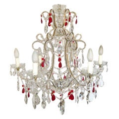 Spectacular Italian Genoese Beaded Chandelier