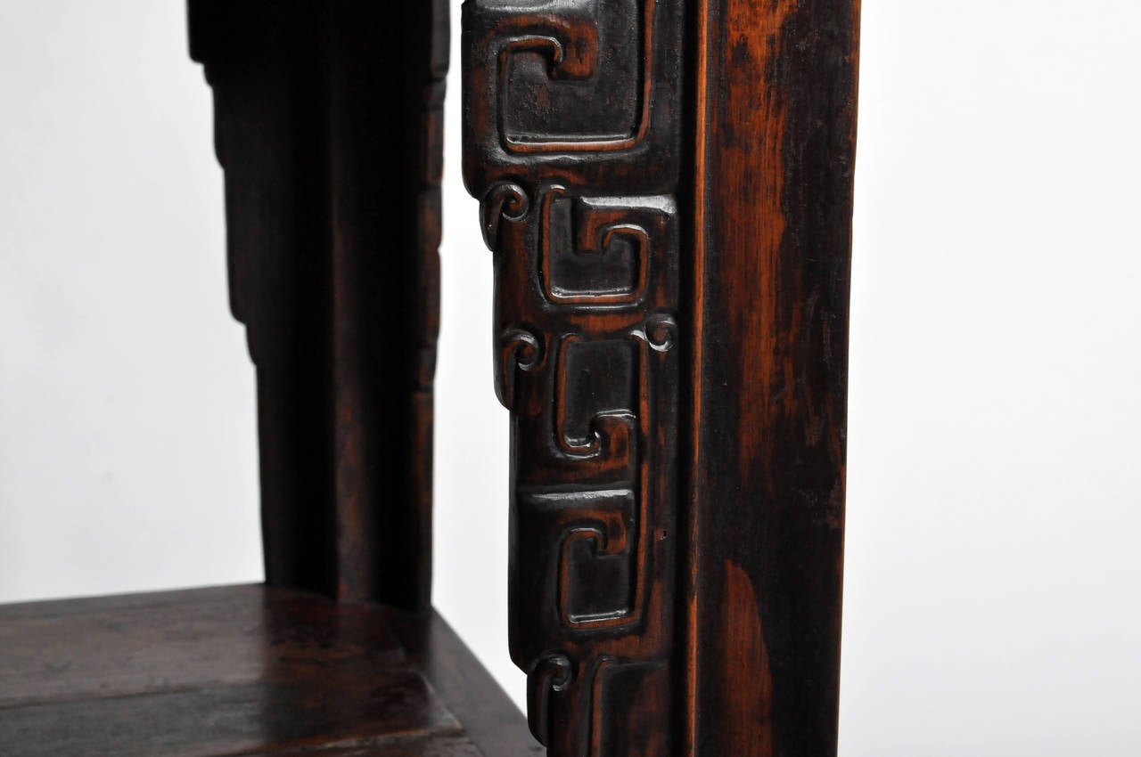 19th Century Tea Stand with Carving 3