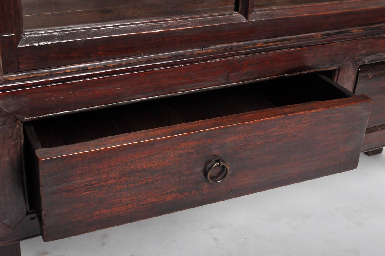 British Colonial Bookcase with Four Drawers 3
