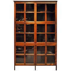 Antique British Colonial Bookcase with Six Shelves