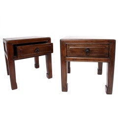 A Pair of Chinese Stools with Drawers