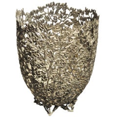 Bright Pewter Basket 12