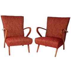Pair of Solid Cherry Wood Chairs