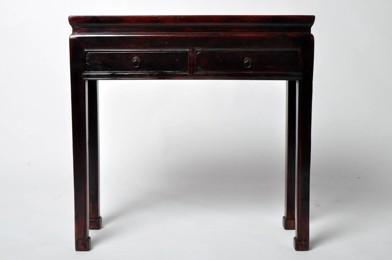 19th Century Narrow Console with Two Drawers
