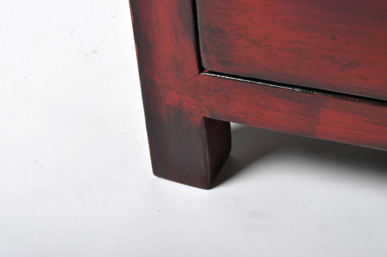 Red Lacquered Side Cabinet 2