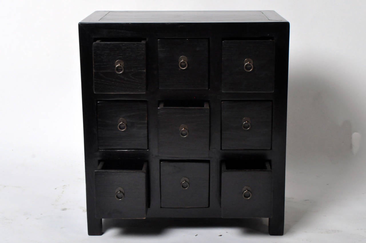 black apothecary cabinet